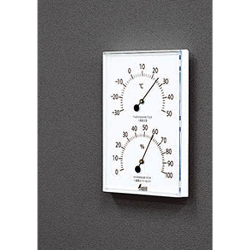 シンワ測定 4101822 70510温湿度計W-1角型ホワイト #70510 1個(ご注文単位1個)【直送品】