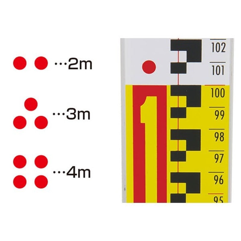 シンワ測定 4102396 73264 アルミスタッフ2 3m3段 #73264 1個(ご注文単位1個)【直送品】