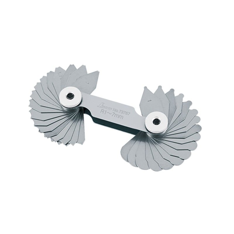 シンワ測定 4102570 ラジアスゲージ A R1-7 34枚組 #73767 1個（ご注文単位1個）【直送品】