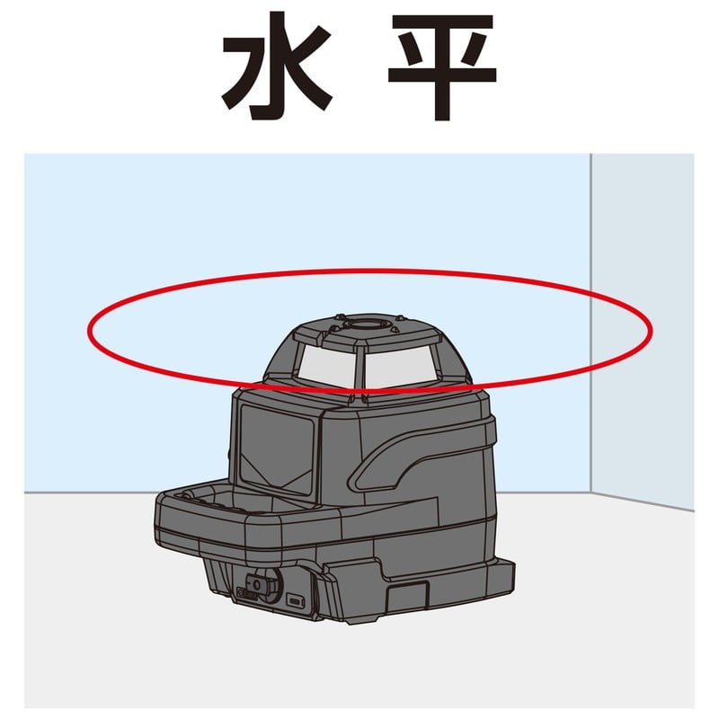 シンワ測定 4102898 スピニングレーザー HG H-3 レッド 受光器付 #70846 1個(ご注文単位1個)【直送品】