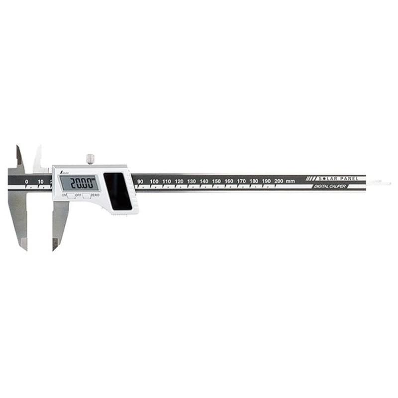 シンワ測定 4101928 19984デジタルノギス200mm ソーラーパネル #19984 1個（ご注文単位1個）【直送品】