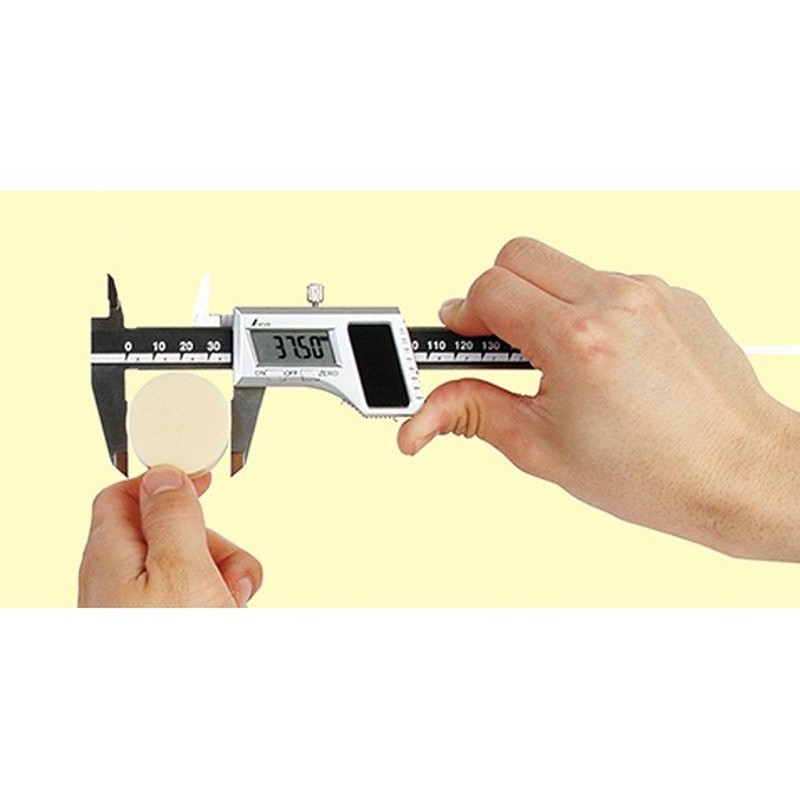 シンワ測定 4101928 19984デジタルノギス200mm ソーラーパネル #19984 1個(ご注文単位1個)【直送品】