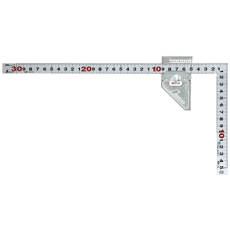 シンワ測定 4102655 12483曲尺平ぴたSL30cmストッパーJIS #12483 1個（ご注文単位1個）【直送品】