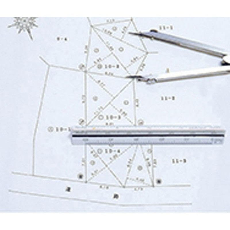 シンワ測定 4101384 70803三角スケールC-3030縮小コピー用 #70803 1個(ご注文単位1個)【直送品】