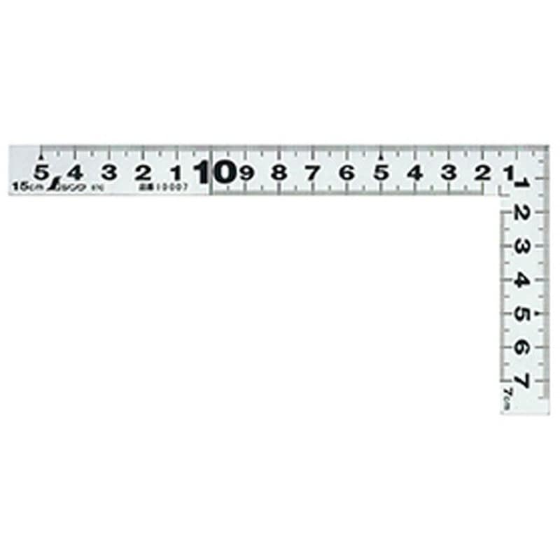 シンワ測定 4100058 10007曲尺平ぴた銀15建築鉄工表裏 #10007 1個（ご注文単位1個）【直送品】