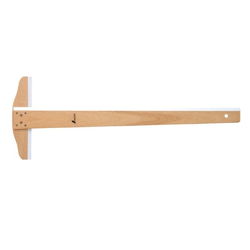 シンワ測定 4101386 76759T型定規木製60 #76759 1個（ご注文単位1個）【直送品】