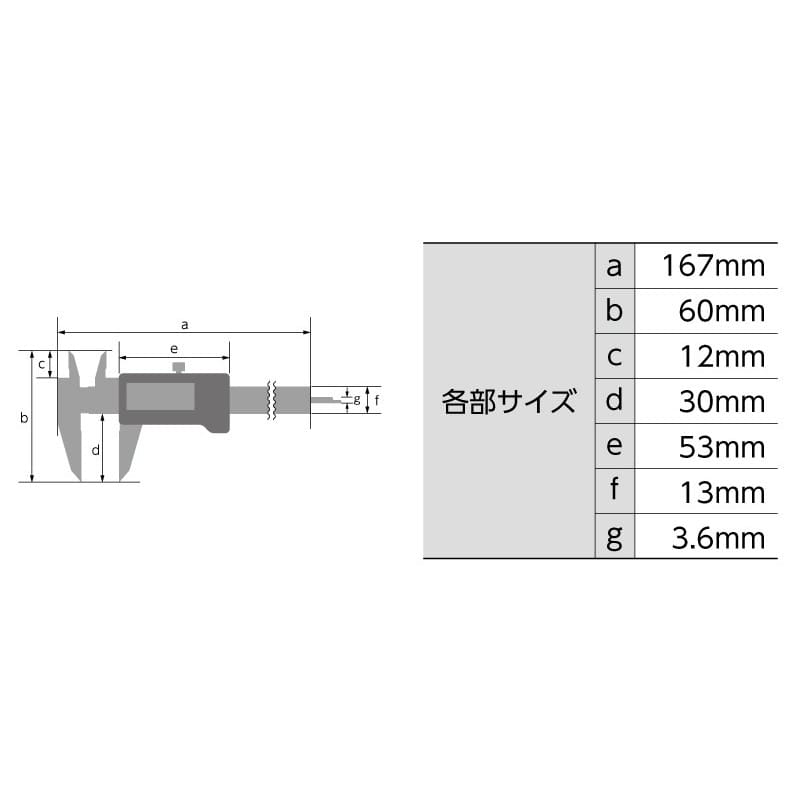 シンワ測定 4102631 19994デジタルノギスミニ2100mm #19994 1個(ご注文単位1個)【直送品】