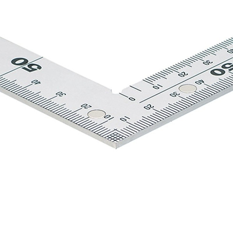 シンワ測定 4100088 10445曲尺厚手広巾銀50表裏磁石付 #10445 1個(ご注文単位1個)【直送品】