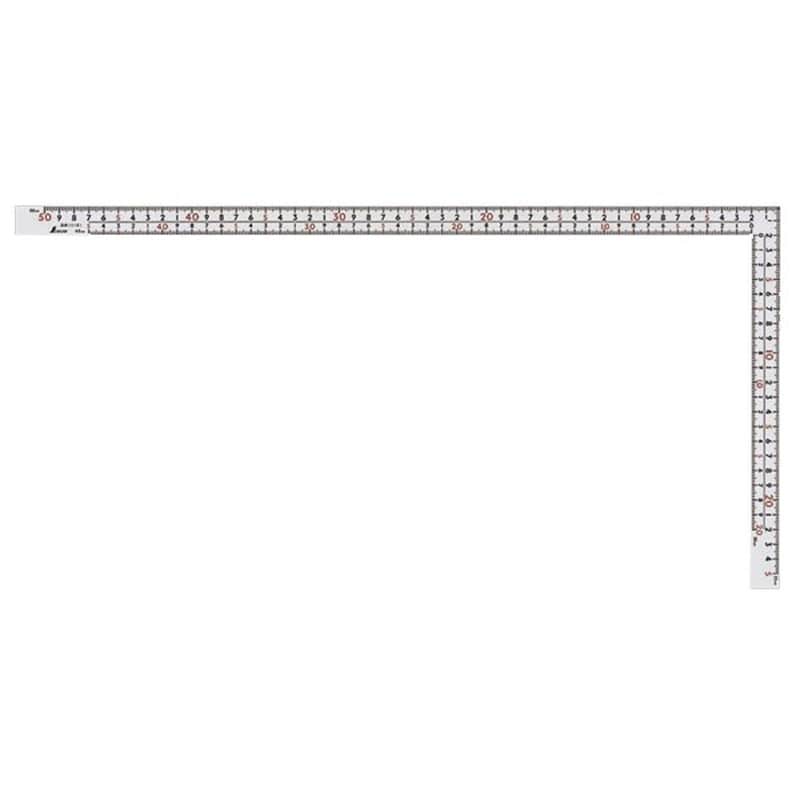 シンワ測定 4102380 11161 曲尺 厚手広巾 ホワイト 50 #11161 1個（ご注文単位1個）【直送品】