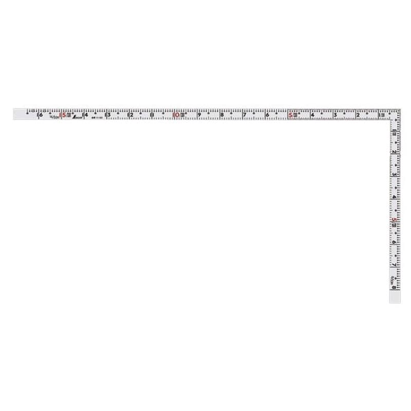 シンワ測定 4102378 11103 曲尺 同厚 ホワイト 名作 1尺6寸 #11103 1個(ご注文単位1個)【直送品】