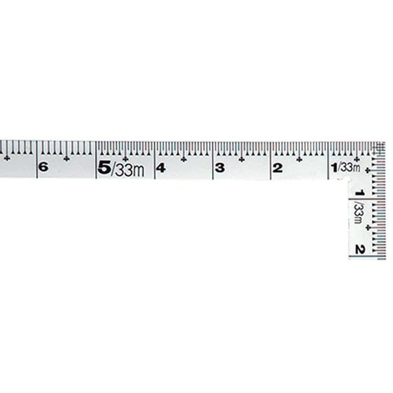 シンワ測定 4100079 10456曲尺厚手広巾銀1尺6寸表裏尺 #10456 1個(ご注文単位1個)【直送品】