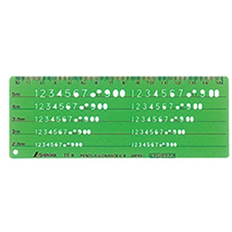 シンワ測定 4101396 66016テンプレート数字記号定規TE-9 #66016 1個(ご注文単位1個)【直送品】