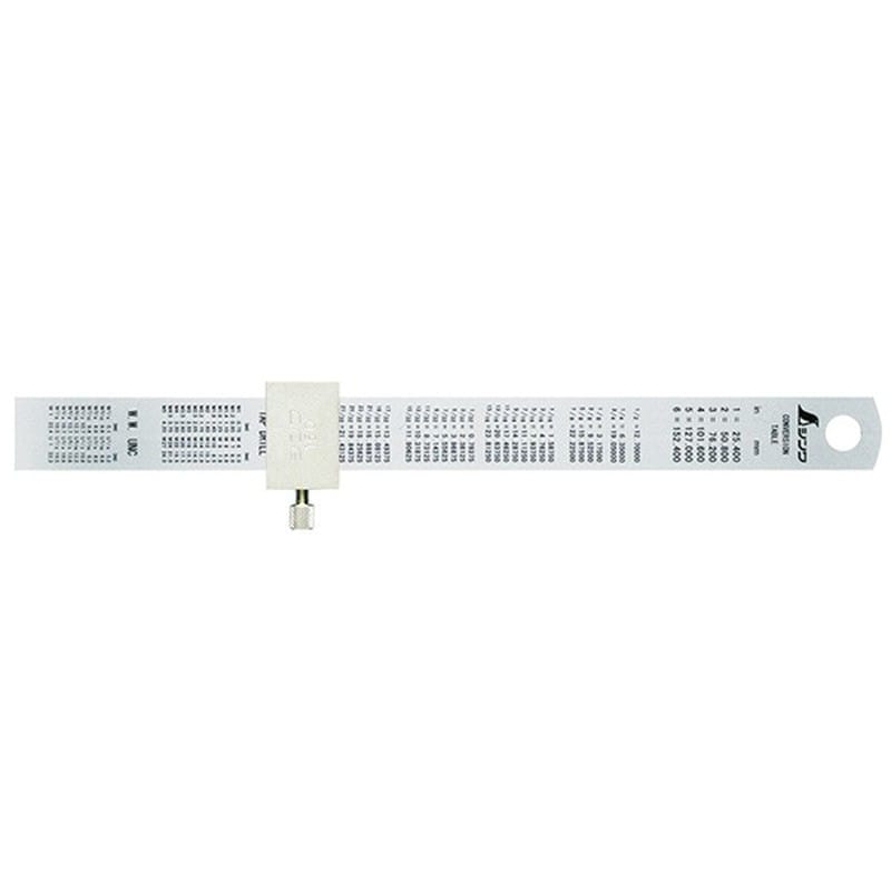 シンワ測定 4100169 76751直尺銀150mmストッパー付 #76751 1個（ご注文単位1個）【直送品】