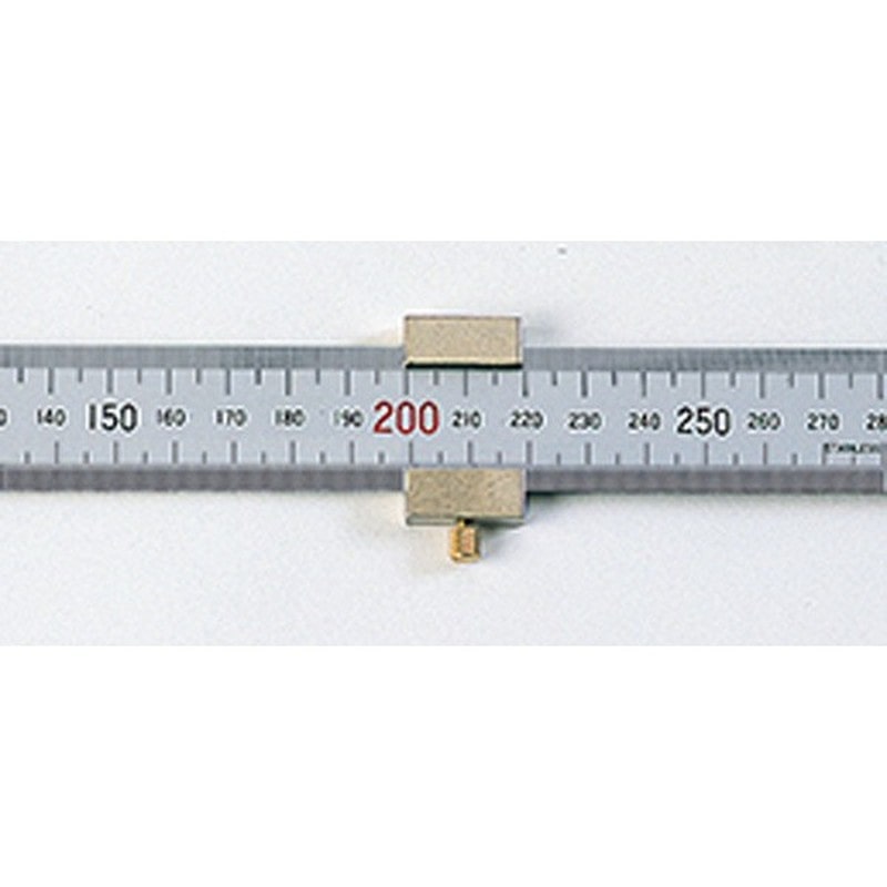 シンワ測定 4100170 76752直尺銀300mmストッパー付 #76752 1個（ご注文単位1個）【直送品】