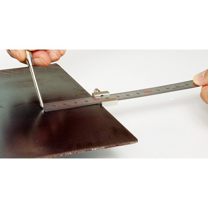 シンワ測定 4100170 76752直尺銀300mmストッパー付 #76752 1個(ご注文単位1個)【直送品】