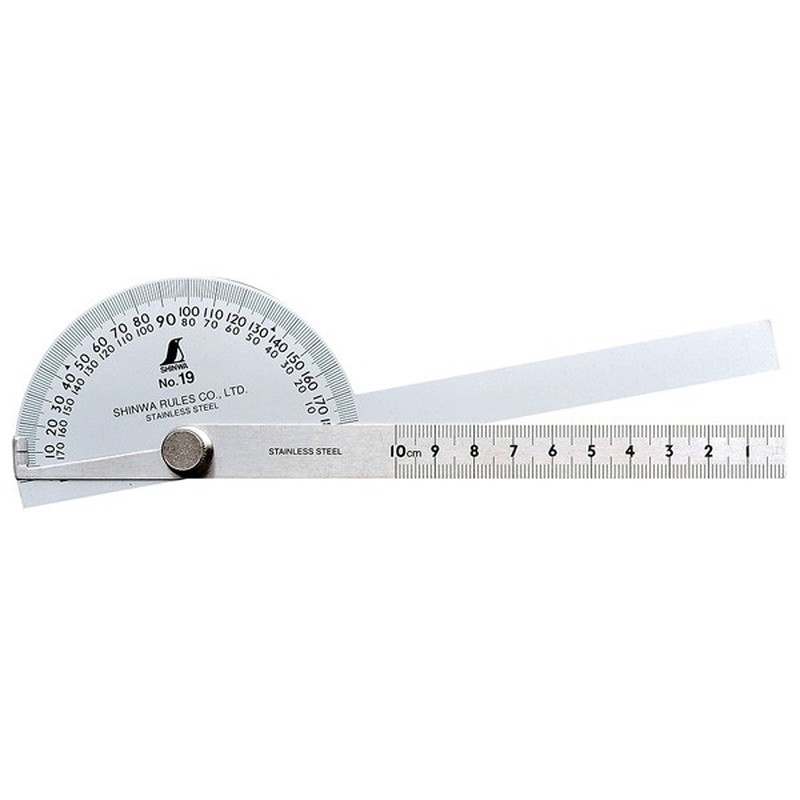 シンワ測定 4100550 62490プロトラクター銀2本竿#19 #62490 1個（ご注文単位1個）【直送品】