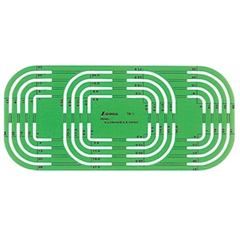 シンワ測定 4101400 66031テンプレート図形定規TP-1コーナー定規 #66031 1個(ご注文単位1個)【直送品】