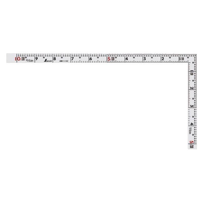 シンワ測定 4102377 11102 曲尺 同厚 ホワイト 名作 1尺 #11102 1個（ご注文単位1個）【直送品】