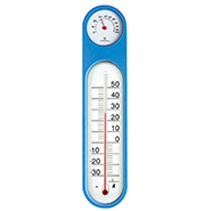 シンワ測定 4101181 48932温湿度計PCオーバルブルー #48932 1個（ご注文単位1個）【直送品】