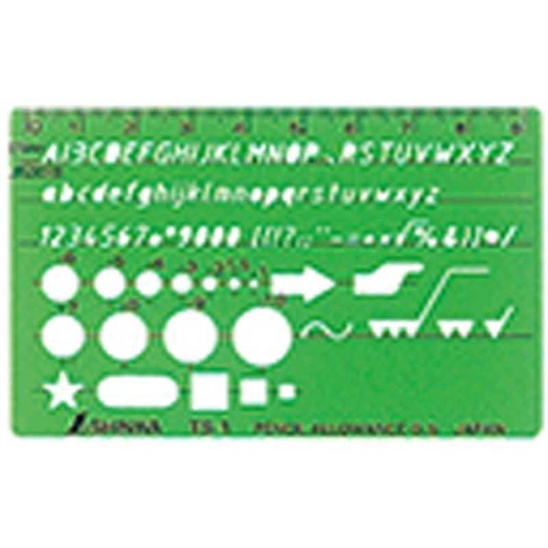 シンワ測定 4101416 66034テンプレートカードタイプ3枚組TS-A #66034 1個(ご注文単位1個)【直送品】