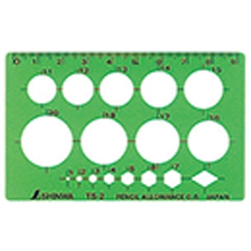 シンワ測定 4101416 66034テンプレートカードタイプ3枚組TS-A #66034 1個(ご注文単位1個)【直送品】