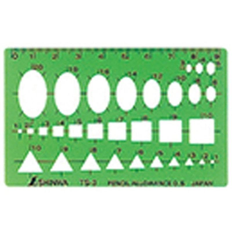 シンワ測定 4101416 66034テンプレートカードタイプ3枚組TS-A #66034 1個(ご注文単位1個)【直送品】