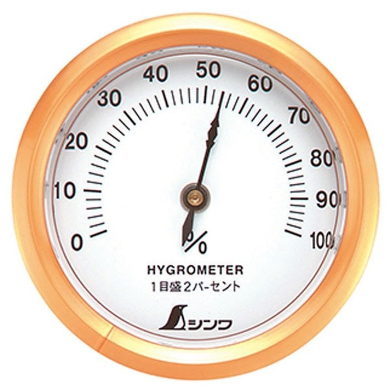 シンワ測定 4101207 72668湿度計T-3丸型6.5ホワイト #72668 1個（ご注文単位1個）【直送品】