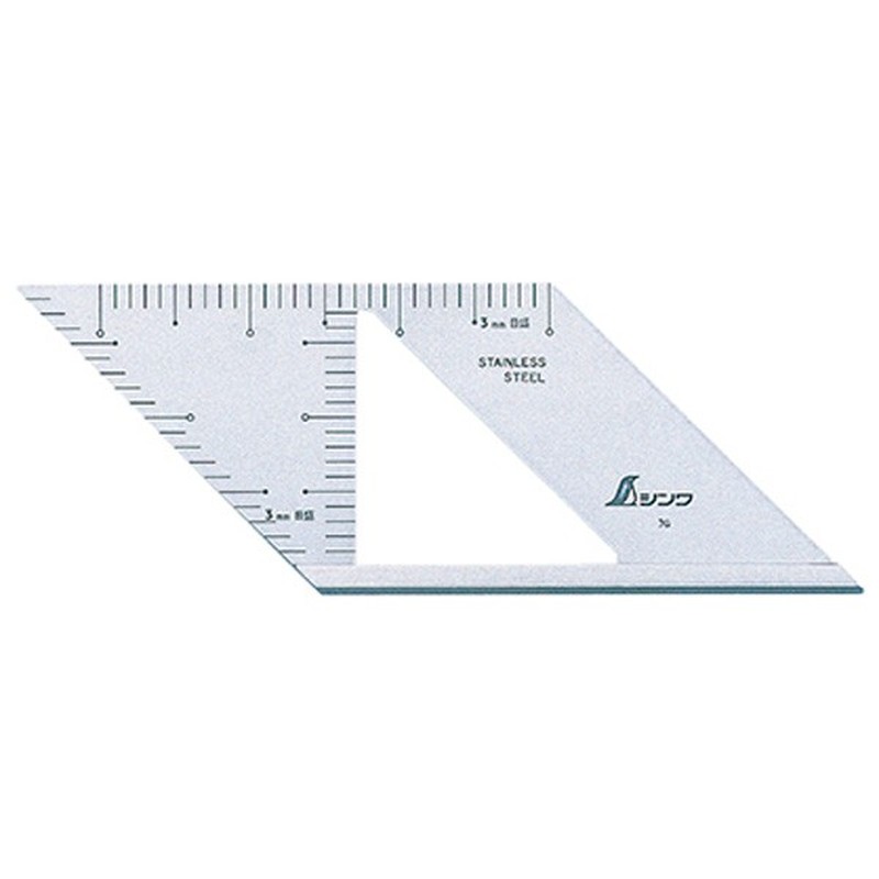 シンワ測定 4100515 62110止型定規直角付 #62110 1個(ご注文単位1個)【直送品】