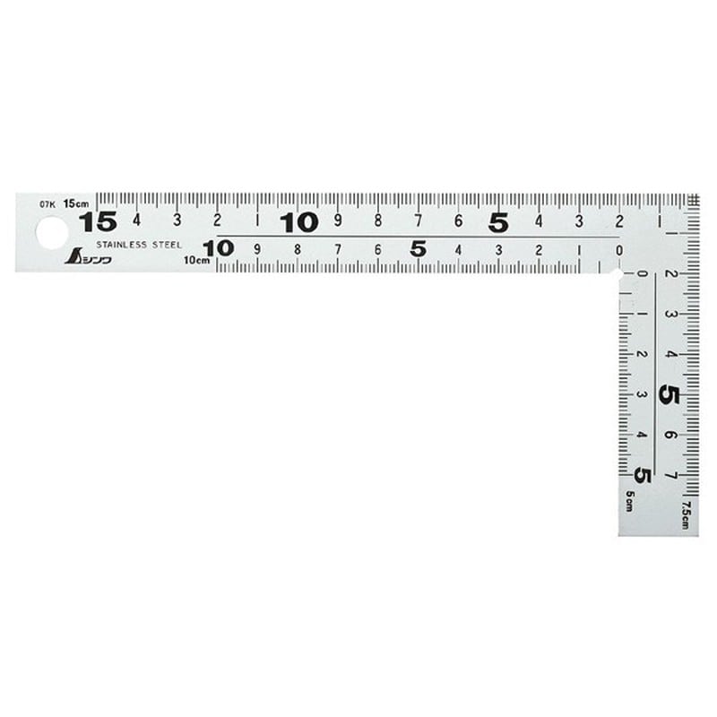 シンワ測定 4100078 10424曲尺厚手広巾銀15建築鉄工8段 #10424 1個(ご注文単位1個)【直送品】