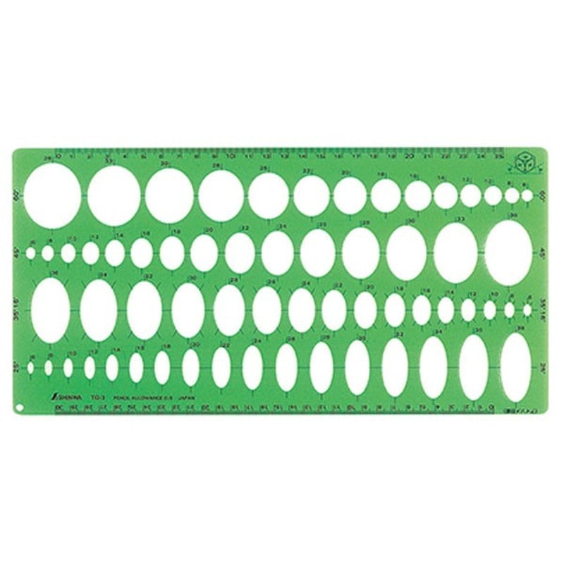 シンワ測定 4101399 66020テンプレート図形定規TG-3楕円定規 #66020 1個(ご注文単位1個)【直送品】