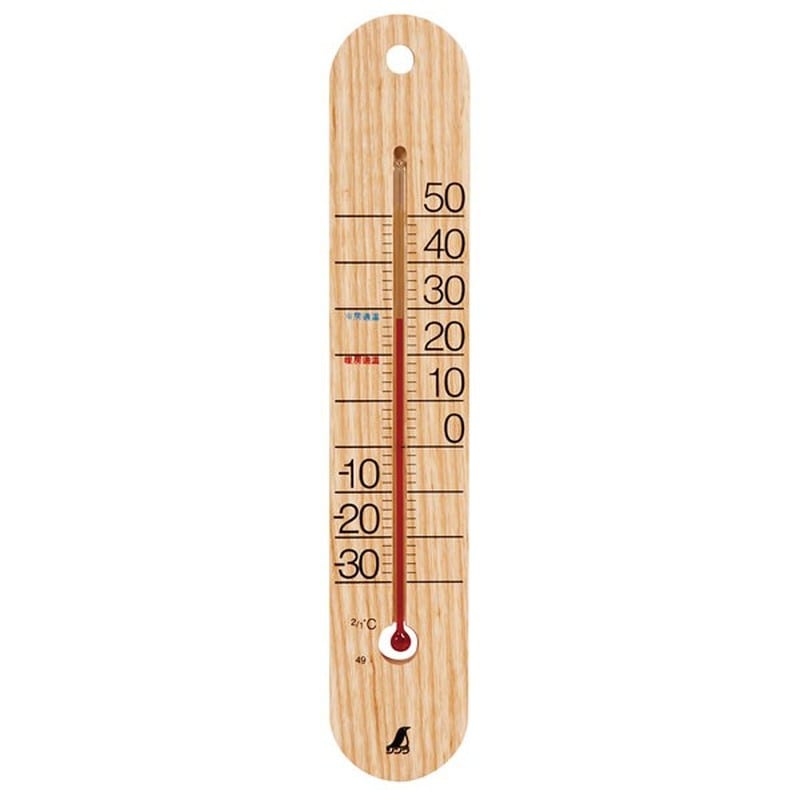シンワ測定 4101201 48481温度計木製壁掛M-023スリーブパック #48481 1個（ご注文単位1個）【直送品】