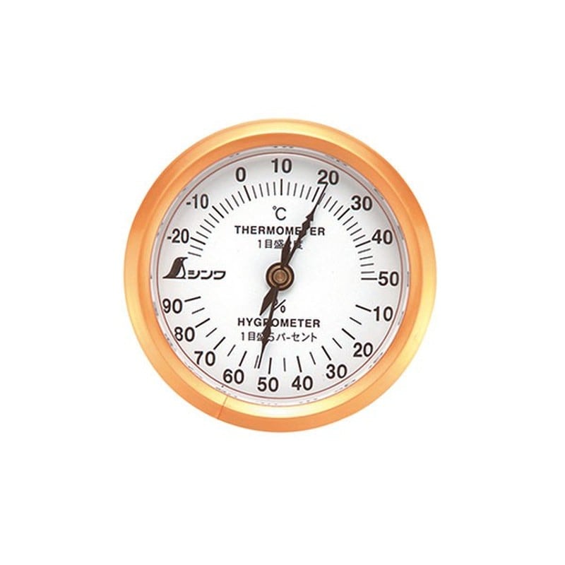 シンワ測定 4101185 72669温湿度計U-3丸型6.5ホワイト #72669 1個（ご注文単位1個）【直送品】