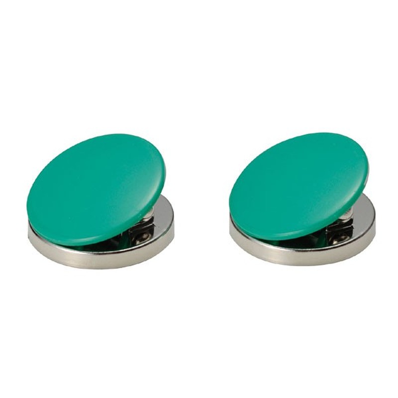シンワ測定 411033 72036マグクリップ丸型A-緑2入 #72036 1個（ご注文単位1個）【直送品】