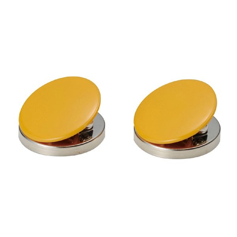 シンワ測定 411035 72038マグクリップ丸型A-黄2入 #72038 1個（ご注文単位1個）【直送品】