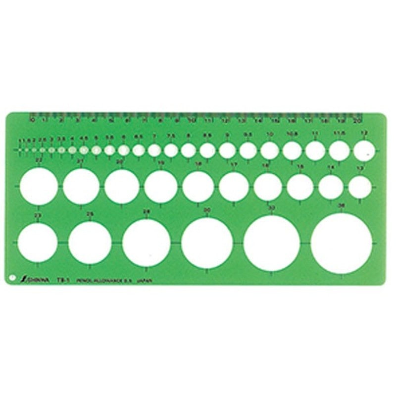 シンワ測定 4101389 66004テンプレート円定規TB-1中 #66004 1個(ご注文単位1個)【直送品】