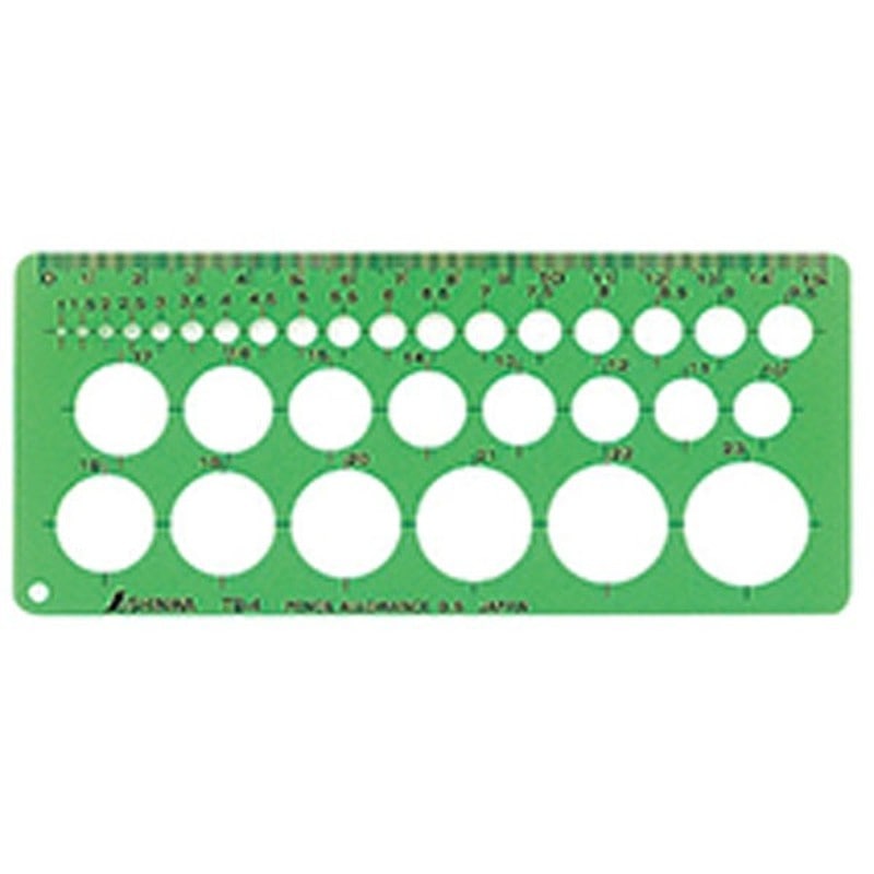 シンワ測定 4101390 66005テンプレート円定規TB-4小 #66005 1個(ご注文単位1個)【直送品】