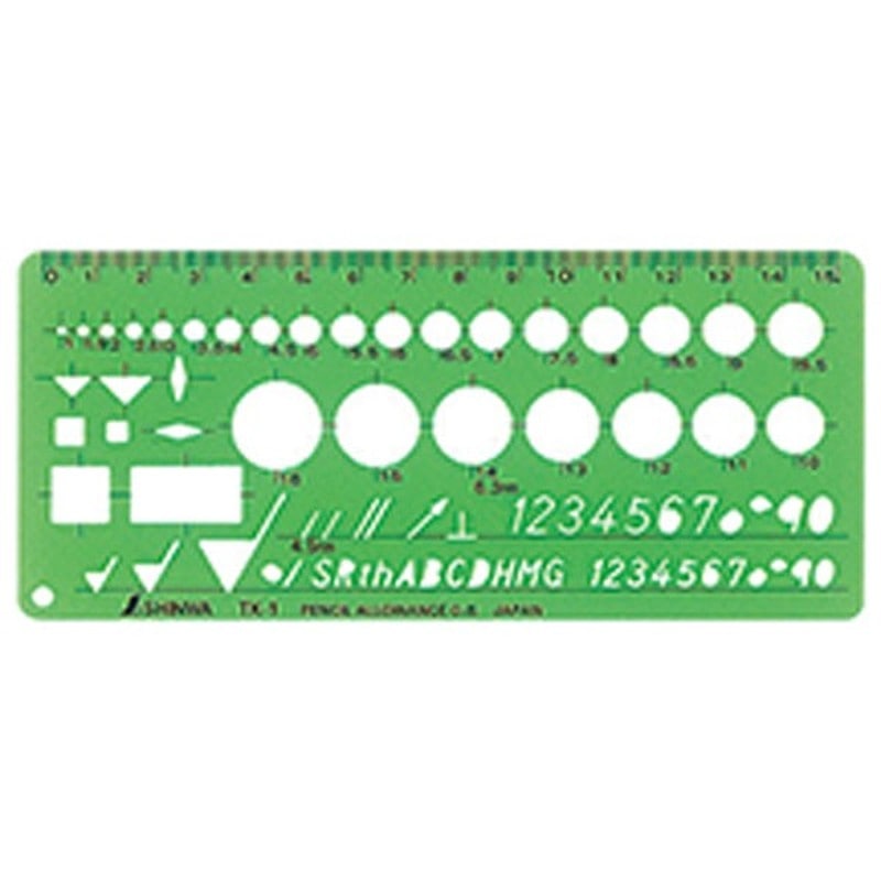 シンワ測定 4101406 66027テンプレート記号定規TK-1仕上定規 #66027 1個(ご注文単位1個)【直送品】