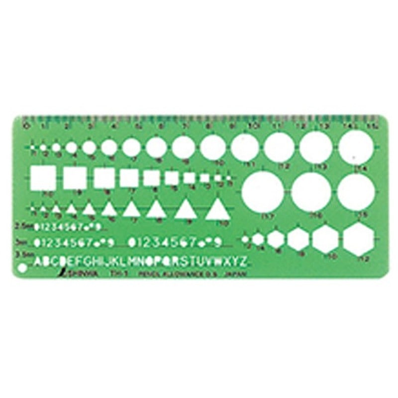 シンワ測定 4101408 66021テンプレート一般総合定規TH-1小 #66021 1個(ご注文単位1個)【直送品】