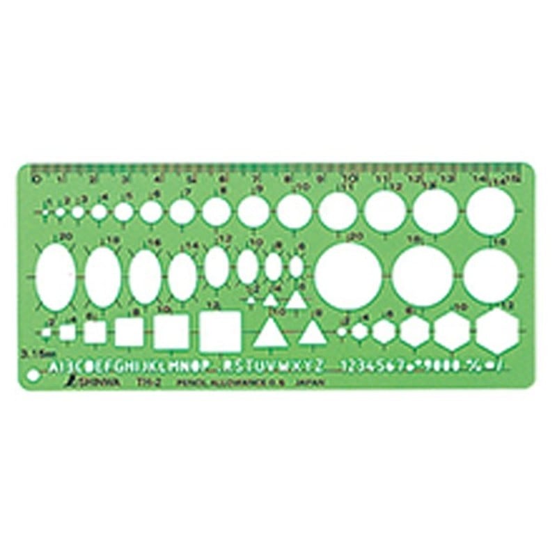 シンワ測定 4101409 66022テンプレート一般総合定規TH-2小 #66022 1個(ご注文単位1個)【直送品】