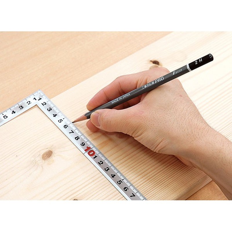 シンワ測定 4102044 78517工事用 鉛筆 PRO 2H 3本入 #78517 1個（ご注文単位1個）【直送品】