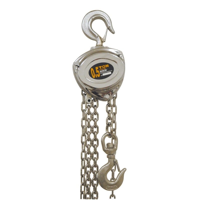 スリーエッチ 423418 SCB-0.5 HHH ステン チェーンブロック #107161 1個（ご注文単位1個）【直送品】