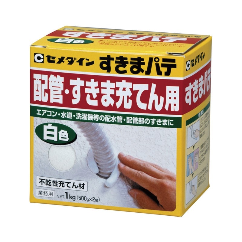 セメダイン 904233 すきまパテ 白 1Kg HC-159 1個（ご注文単位1個）【直送品】