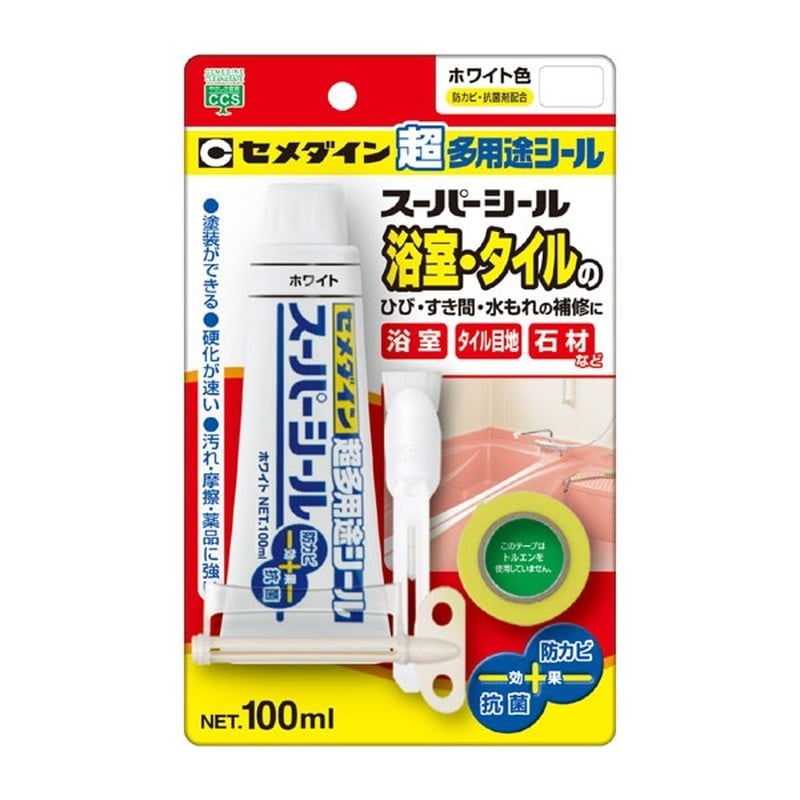 セメダイン 904345 スーパーシールホワイト P100ml SX-006 1個（ご注文単位1個）【直送品】