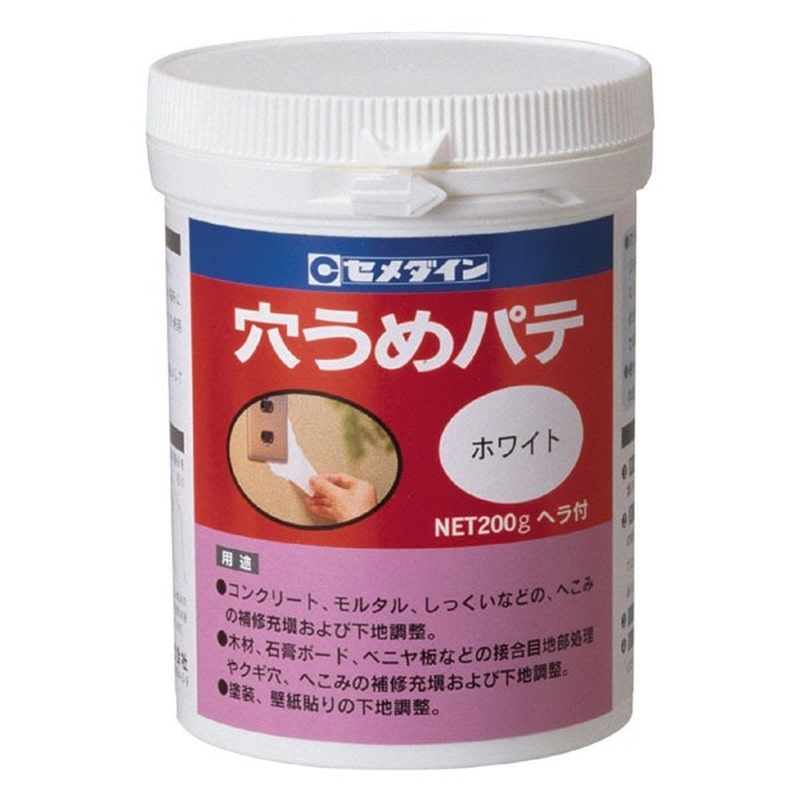 セメダイン 904235 穴うめパテ 200g ホワイト HJ-111 1個（ご注文単位1個）【直送品】