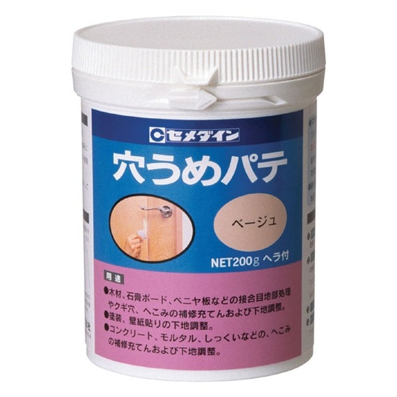セメダイン 904237 穴うめパテ 200g ベージュ HJ-008 1個（ご注文単位1個）【直送品】