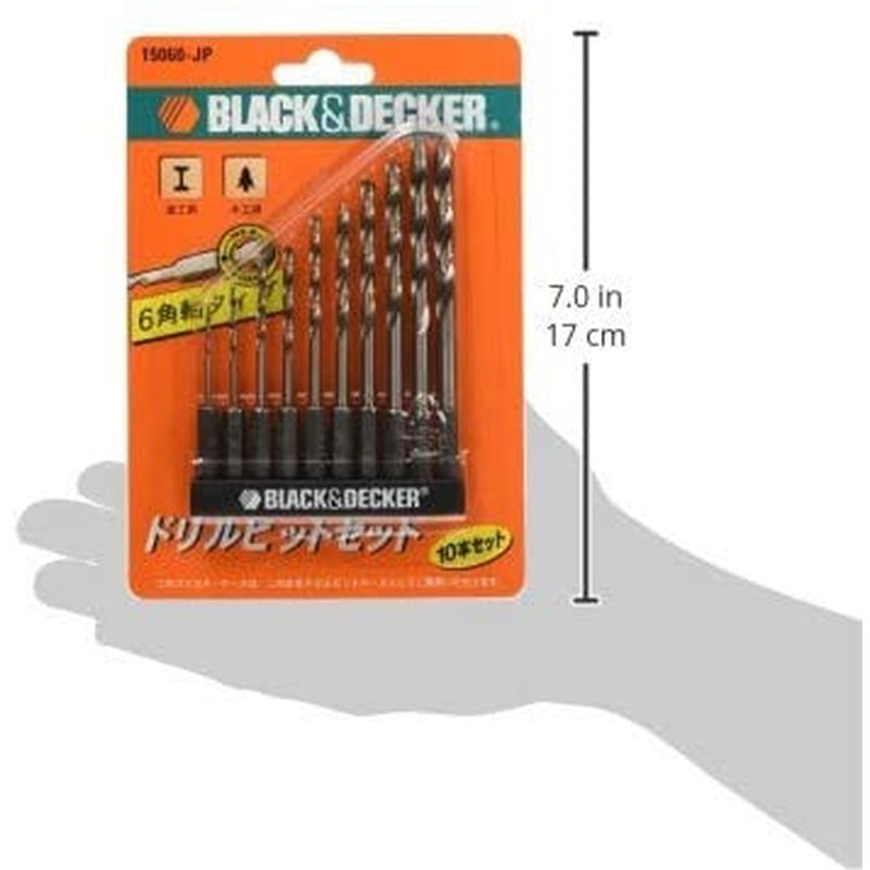 ブラック&デッカー 319649 B&D 6角軸ドリルセット10本セット 1個（ご注文単位1個）【直送品】