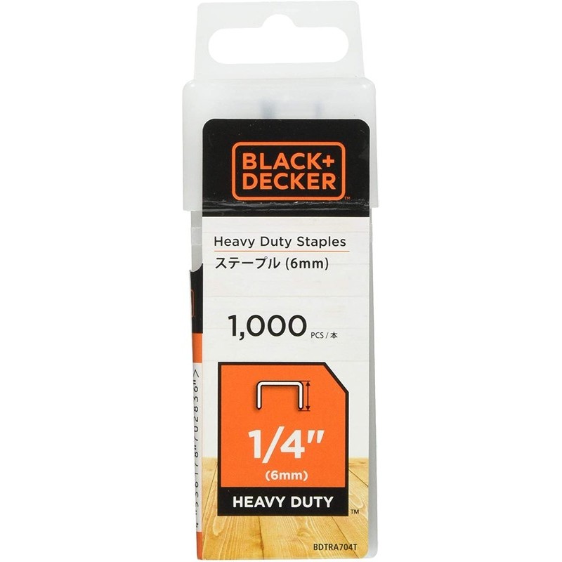 ブラック&デッカー 3190032 B&DBDCT12UB用ステープル1000入6mm BDTRA704T 1個（ご注文単位1個）【直送品】
