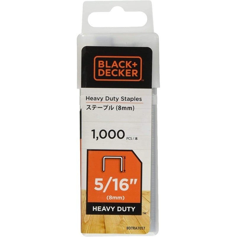 ブラック&デッカー 3190033 B&DBDCT12UB用ステープル1000入8mm BDTRA705T 1個（ご注文単位1個）【直送品】