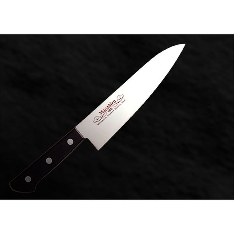 マサヒロ 238250 正広作 MV黒合板 牛刀180mm #14010 1個(ご注文単位1個)【直送品】