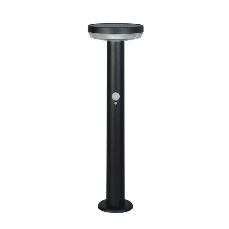 ムサシ 431528 ガーデンソーラーセンサーライト5W丸型 ブラック GL-S110BK 1個（ご注文単位1個）【直送品】